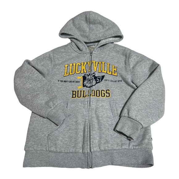 Lucky Brand Full Zip Gray Hoodie Boy’s Size M 10/12 - Picture 7 of 11